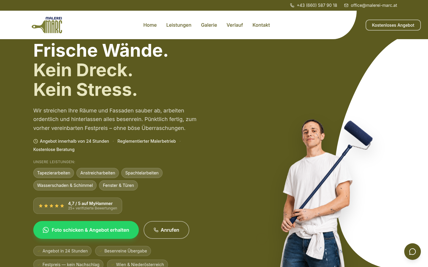 Website für Malerei Marc